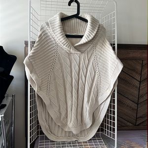 Cable Knit Poncho Cardigan